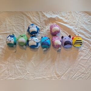2/30$ Squishmallows Mini 9 Plush Set - Yellow, Purple, Pink, Blue, Green